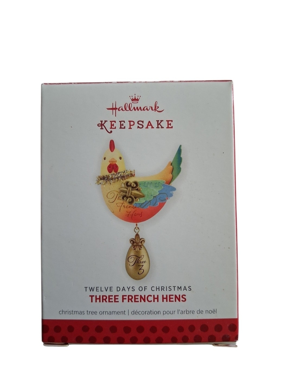 Hallmark Keepsake Three French Hens Holiday Bird Ornament